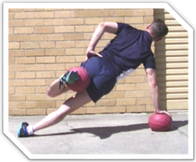 single core-ball compress-stretch side-ways hover