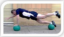 Two core-ball alternating arm and leg hover