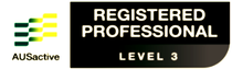 Ausactive logo for registered level 3 fitness professional